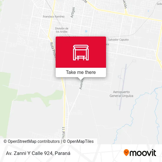 Mapa de Av. Zanni Y Calle 924