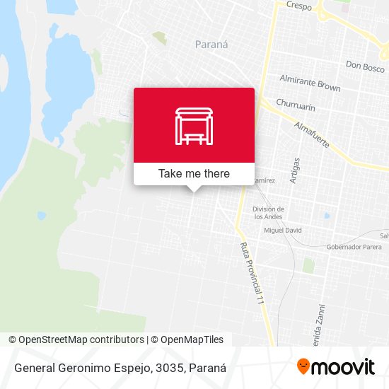 General Geronimo Espejo, 3035 map