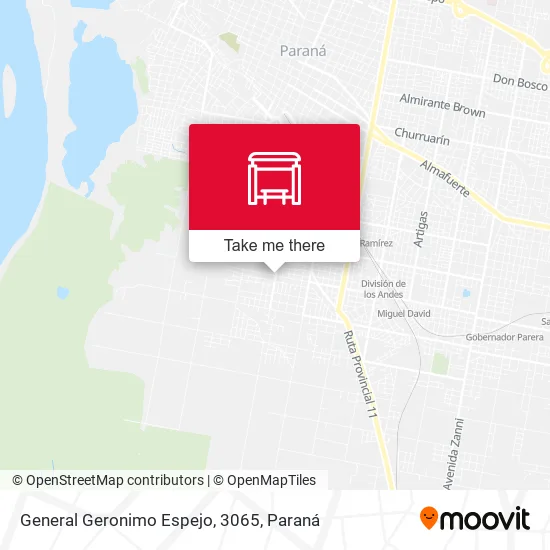 General Geronimo Espejo, 3065 map