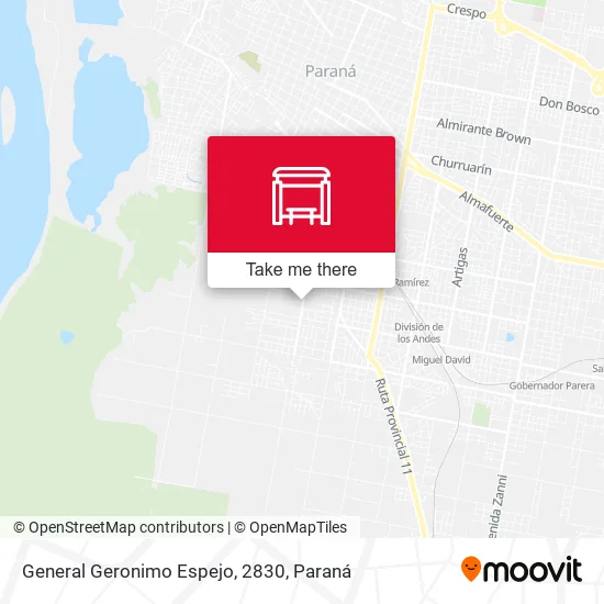 General Geronimo Espejo, 2830 map