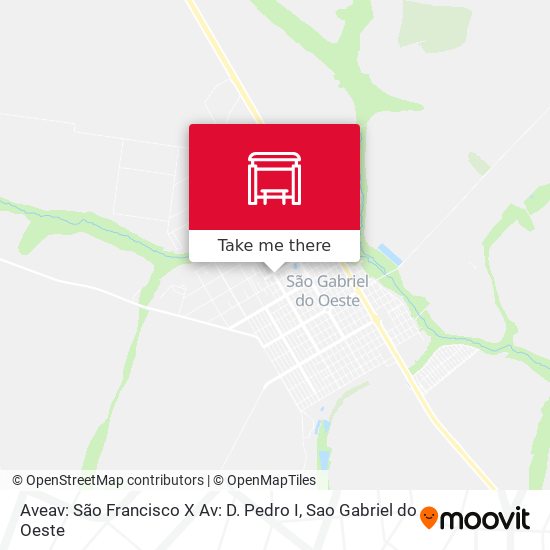 Aveav: São Francisco X Av: D. Pedro I map