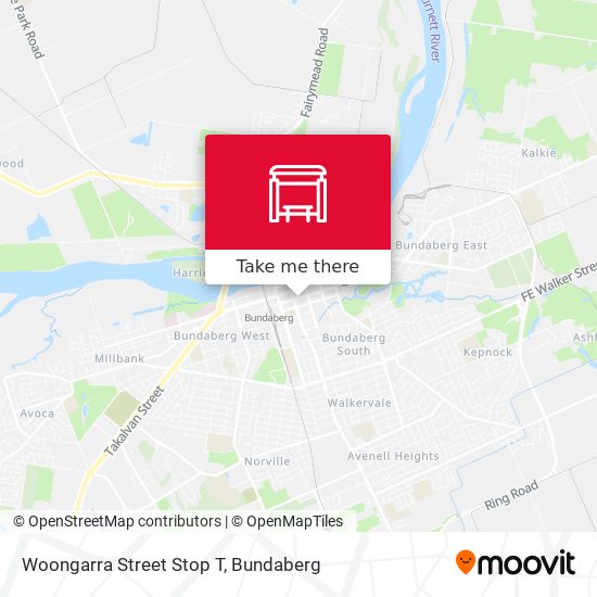 Woongarra Street Stop T map