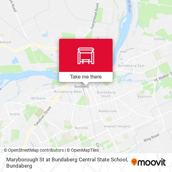 Mapa Maryborough St at Bundaberg Central State School