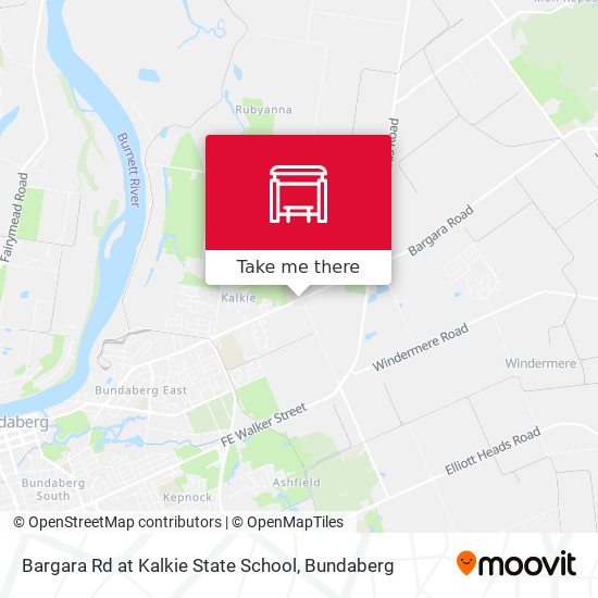 Mapa Bargara Rd at Kalkie State School