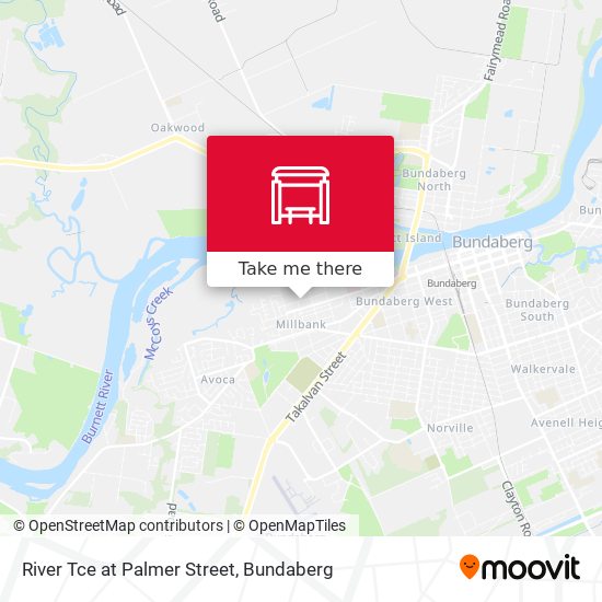 River Tce at Palmer Street map
