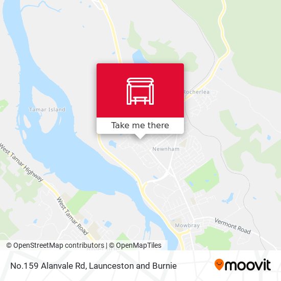 No.159 Alanvale Rd map