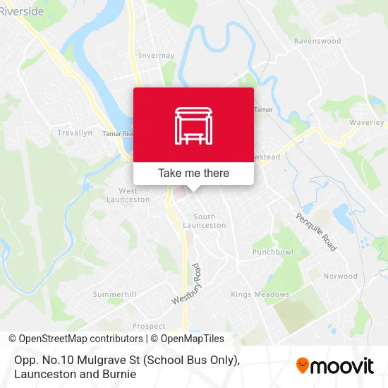 Mapa Opp. No.10 Mulgrave St (School Bus Only)