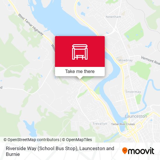 Riverside Way (School Bus Stop) map