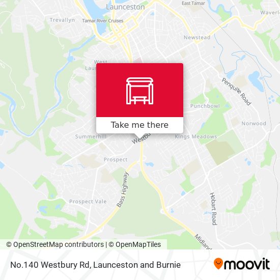 No.140 Westbury Rd map