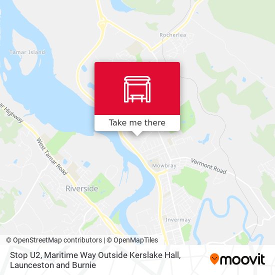 Stop U2, Maritime Way Outside Kerslake Hall map