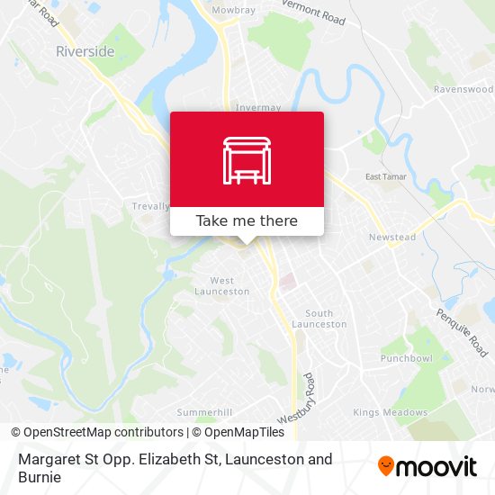 Mapa Margaret St Opp. Elizabeth St
