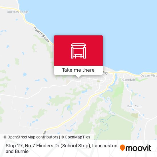 Mapa Stop 27, No.7 Flinders Dr (School Stop)