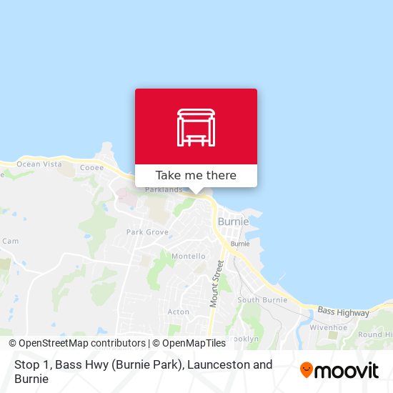 Stop 1, Bass Hwy (Burnie Park) map