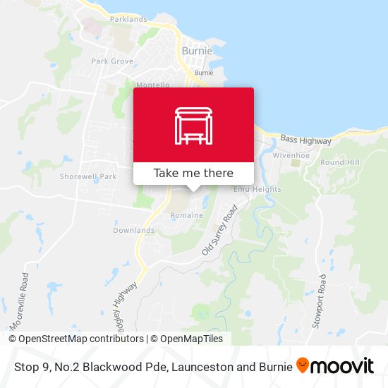 Stop 9, No.2 Blackwood Pde map