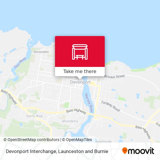 Mapa Devonport Interchange