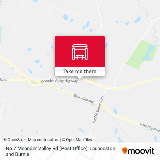 Mapa No.7 Meander Valley Rd (Post Office)