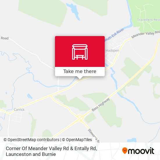 Mapa Corner Of Meander Valley Rd & Entally Rd