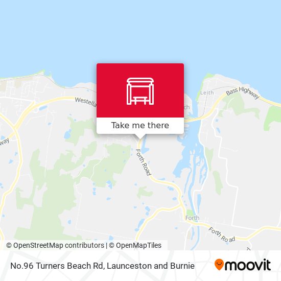 No.96 Turners Beach Rd map