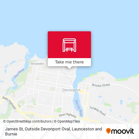 James St, Outside Devonport Oval map