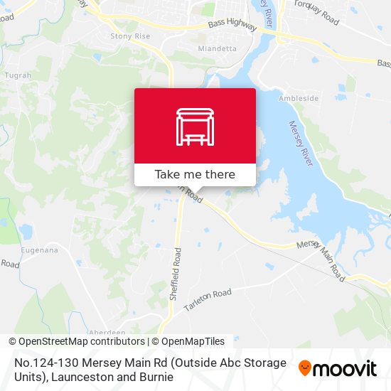 No.124-130 Mersey Main Rd (Outside Abc Storage Units) map