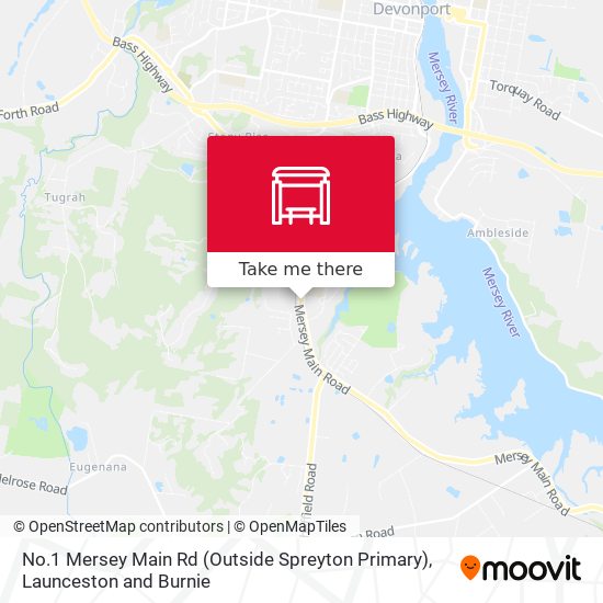 No.1 Mersey Main Rd (Outside Spreyton Primary) map