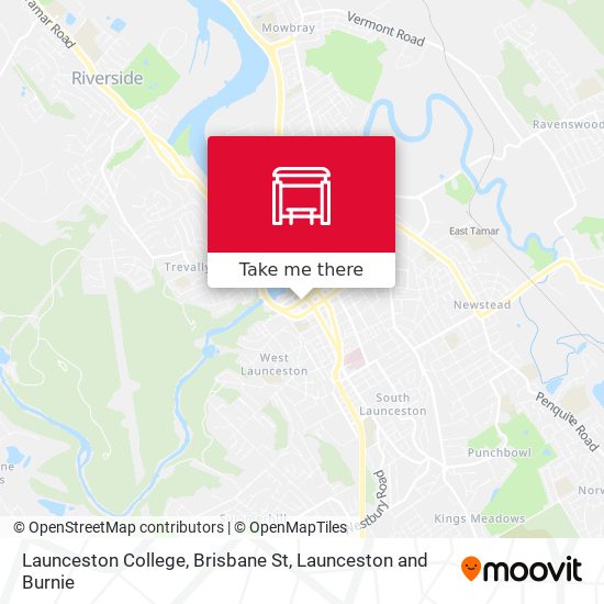 Launceston College, Brisbane St map