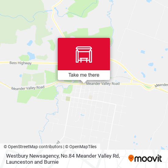 Westbury Newsagency, No.84 Meander Valley Rd map