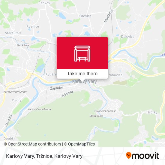 Karlovy Vary, Tržnice map