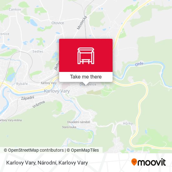 Karlovy Vary, Národní map