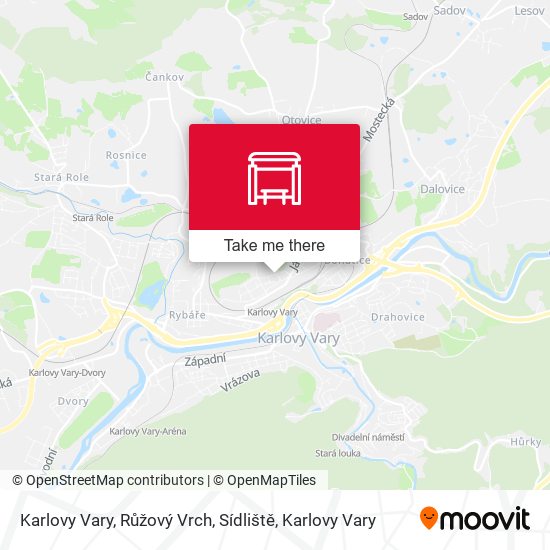 Karlovy Vary, Růžový Vrch, Sídliště map