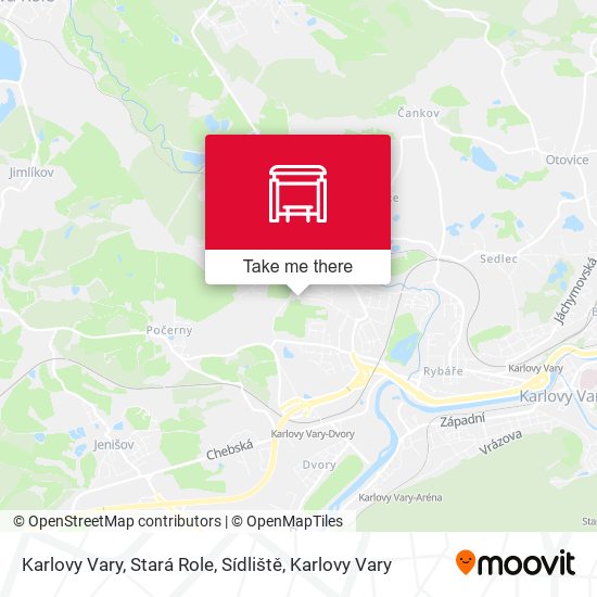 Карта Karlovy Vary, Stará Role, Sídliště