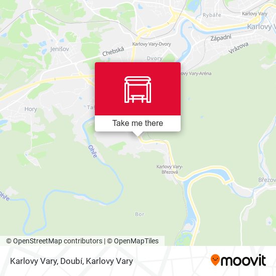 Karlovy Vary, Doubí map