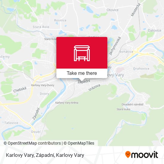 Karlovy Vary, Západní map