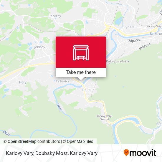 Karlovy Vary, Doubský Most map