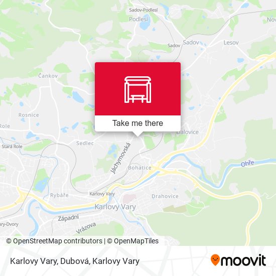 Карта Karlovy Vary, Dubová