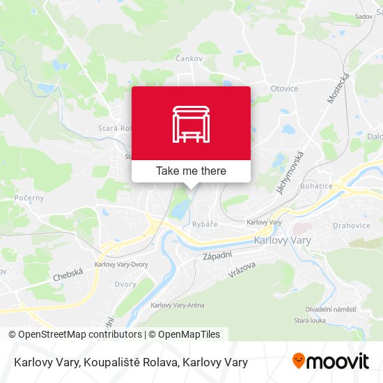 Karlovy Vary, Koupaliště Rolava map