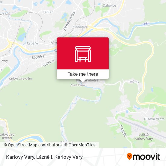 Karlovy Vary, Lázně I map