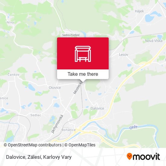 Dalovice, Zálesí map