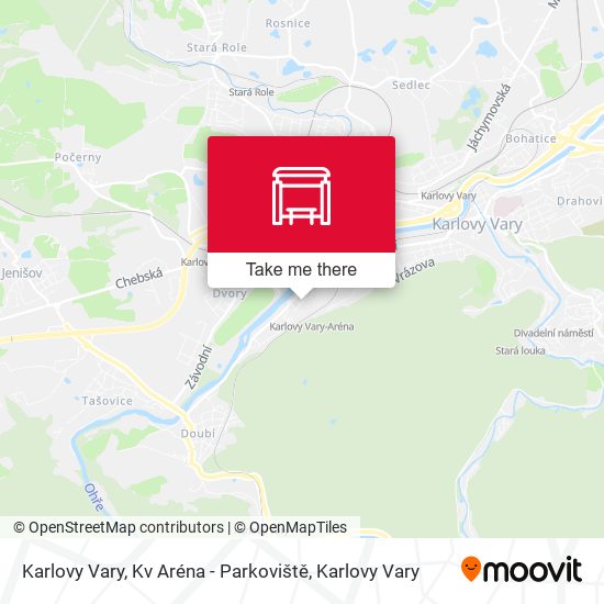 Karlovy Vary, Kv Aréna - Parkoviště map