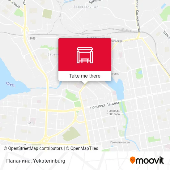 Папанина map