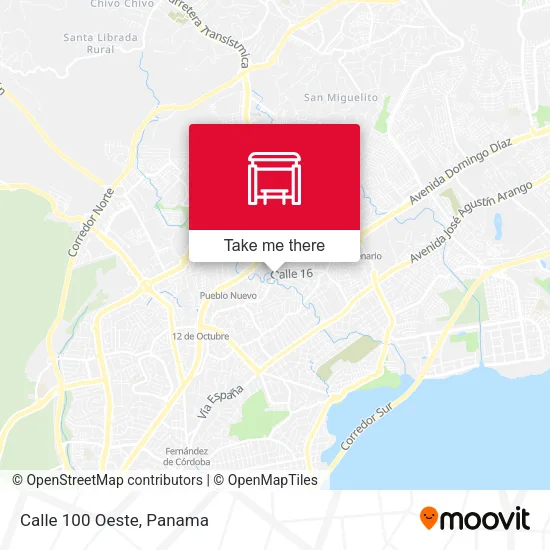 Mapa de Calle 100 Oeste