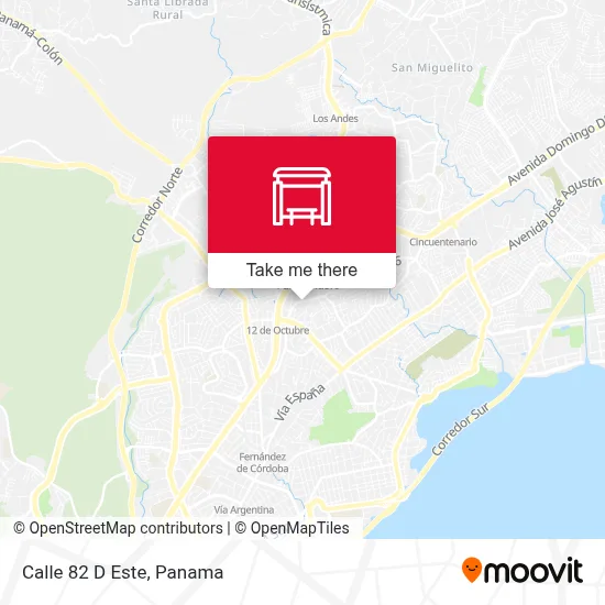 Calle 82 D Este map