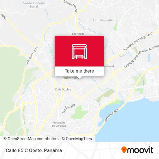 Mapa de Calle 85 C Oeste