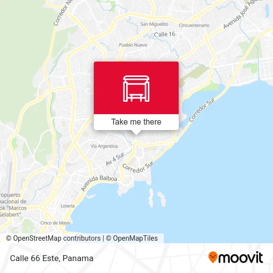 Mapa de Calle 66 Este