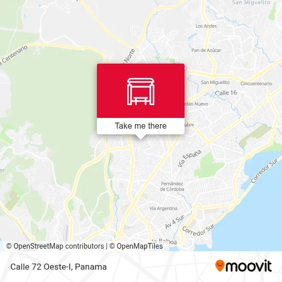 Calle 72 Oeste-I map