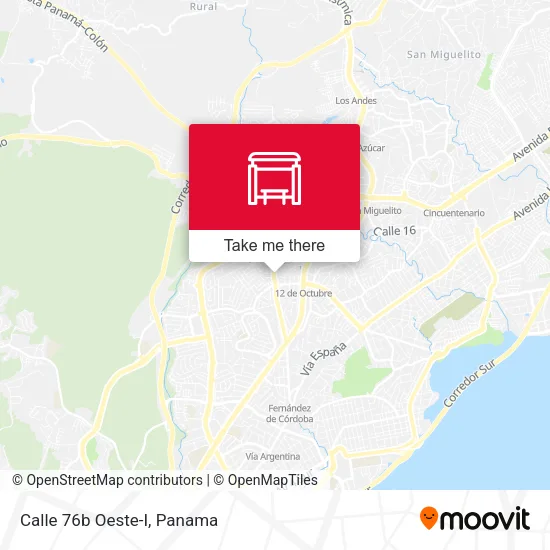 Calle 76b Oeste-I map