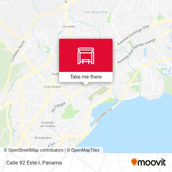 Mapa de Calle 92 Este-I