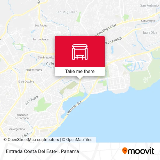 Entrada Costa Del Este-I map