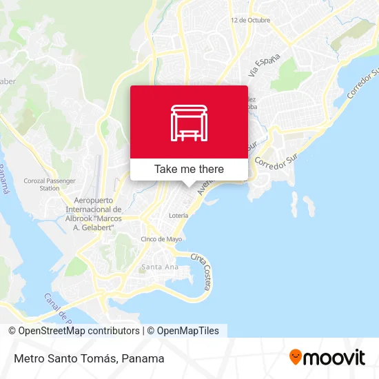 Mapa de Metro Santo Tomás