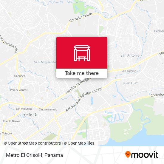 Metro El Crisol-I map